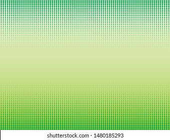Vector illustration of green halftone banners background
