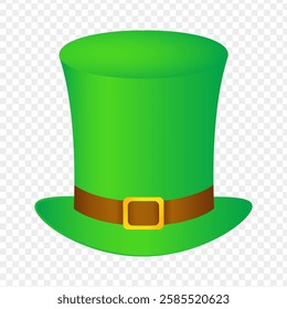 Vector illustration of Green Hat on transparent background