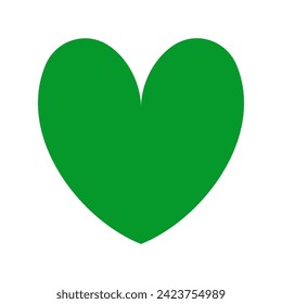 Vector illustration with green heart for St. Patrick’s Day