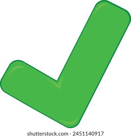 vector illustration green icon of a checkmark