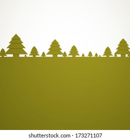Vector Illustration of a Green Landscape