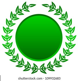 Vector illustration of green laurels