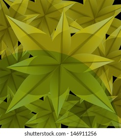 vector illustration of 	green leaf