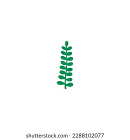 vector illustration of a green leaf