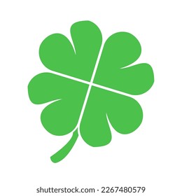 Vector illustration of green leaf lucky clover symbol. st.patrick's day