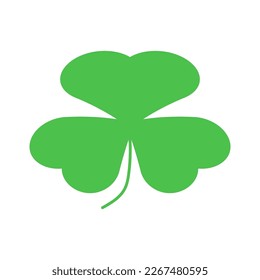 Vector illustration of green leaf lucky clover symbol. st.patrick's day