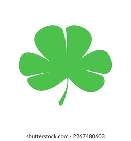 Vector illustration of green leaf lucky clover symbol. st.patrick's day