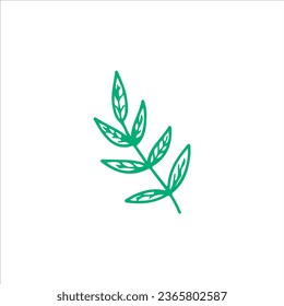 ilustración vectorial de hojas verdes