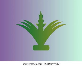 vector illustration of green leaves with buds in the middle of the foliage