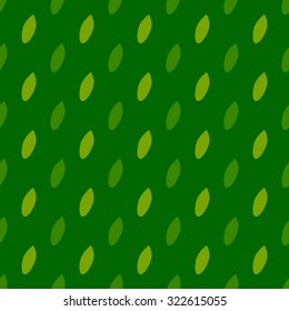 Vector illustration of green leaves seamless pattern background.