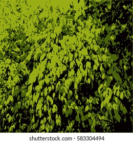  Vector illustration. Green leaves texture. Modern 