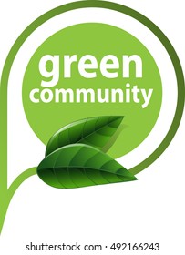 Vector illustration Green life community