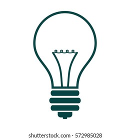 Vector Illustration of Green Light Bulb Icon
