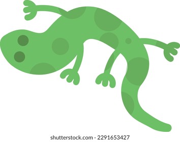 Vector illustration of a green lizard.