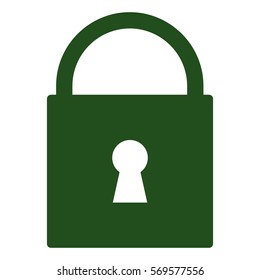 Ilustración vectorial del icono de bloqueo verde
