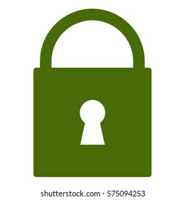 Vector Illustration of Green Lock Icon
