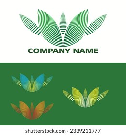 ilustración vectorial de la hoja de loto verde, se puede utilizar para etiquetas, emblemas, logotipos, bend hotels