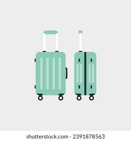 Ilustración vectorial de los aparejos verdes con fondo gris