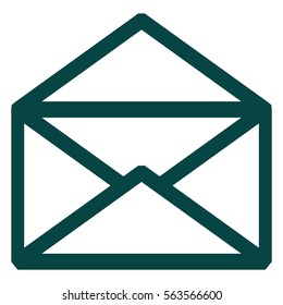 Vector Illustration with Green Mail Box Icon

