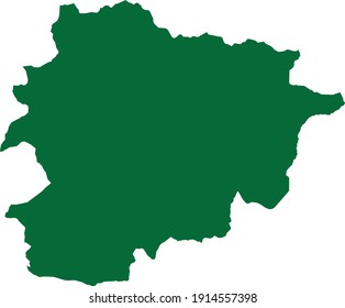 Vektorgrafik der Grünen Karte von Andorra