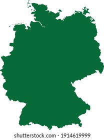 vector illustration of Green map of Germany