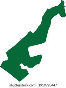 vector illustration of Green map of Monaco