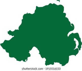 Vektorgrafik der Grünen Karte von Nordirland