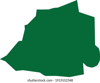 vector illustration of Green map of Vatican