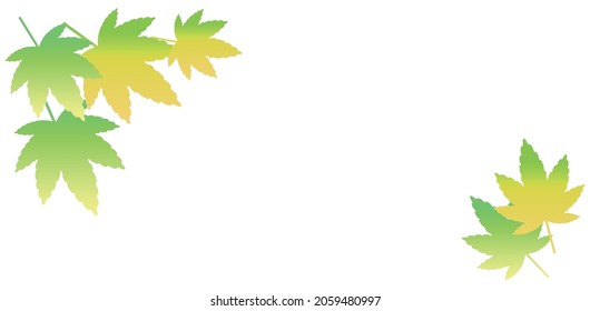 Ilustración vectorial del marco de arce verde
