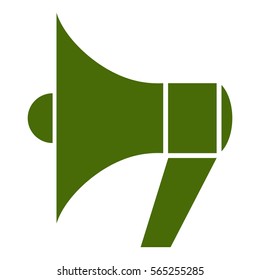 Ilustración vectorial del icono del megáfono verde
