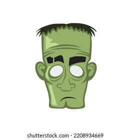 vector illustration of green monster mask for Helloween theme