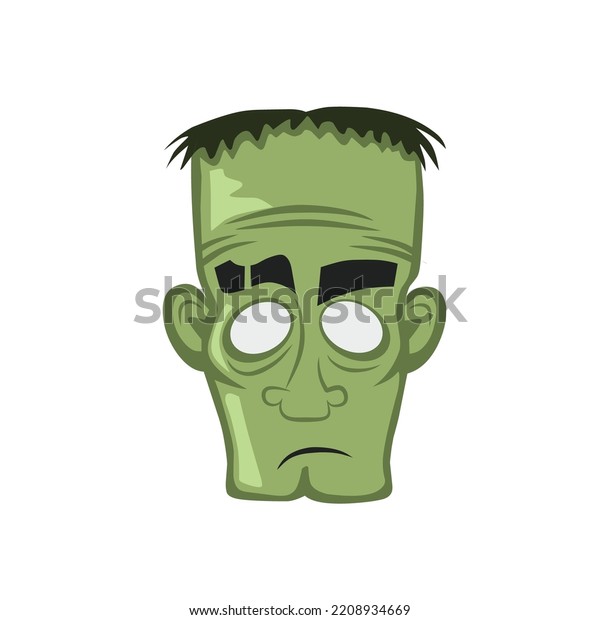 Vector Illustration Green Monster Mask Helloween Stock Vector (Royalty ...