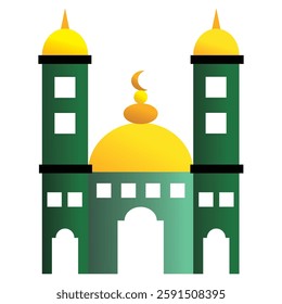 Vector Illustration The Green Mosque
