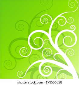 Vector illustration of green natural background concept