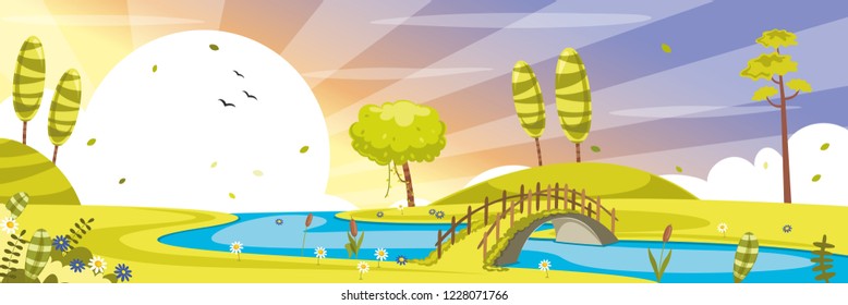 Vector Illustration Of Green Nature