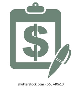 Vector Illustration of Green Pad With Pen Icon
