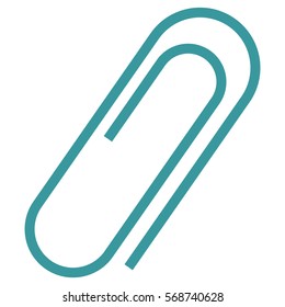 Vector Illustration of Green Paper Clip Icon
