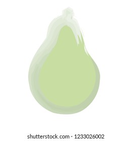 Vector Illustration of a Green Pear