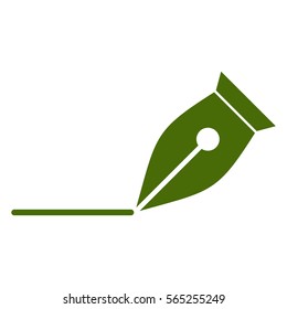 Vector Illustration of Green Pen Nip Icon
