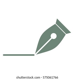 Vector Illustration of Green Pen Nip Icon
