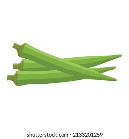 A vector illustration of green peppers isolated on a white background