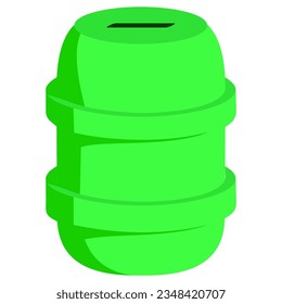 vector illustration of green piggy bank
