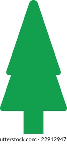 Vector illustration of a green pine tree. Pine icon.