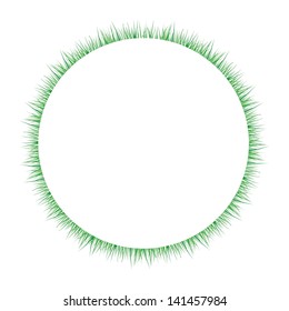 vector illustration green planet with grass, a symbol of nature protection