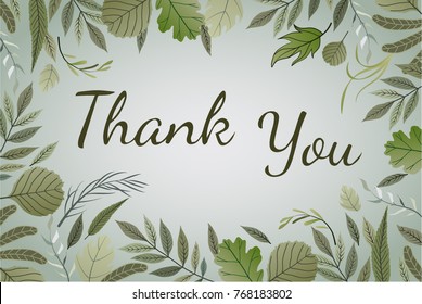 Vector illustration. Green plants, botany, flora. place for your text.