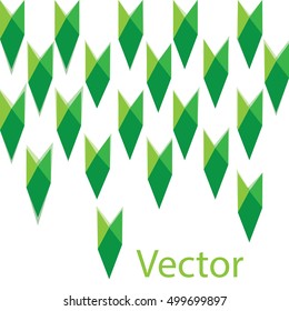 Vector illustration of green pointer. 