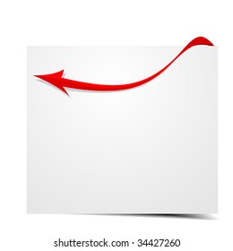 Vector illustration of green print arrows text background