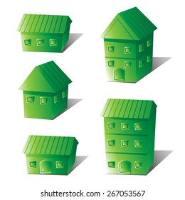 Vector illustration of green property on board game