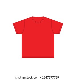 Vector illustration of green red men t-shirt template