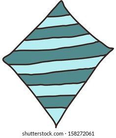 Ilustración vectorial de un rhombus verde